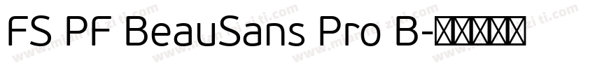 FS PF BeauSans Pro B字体转换